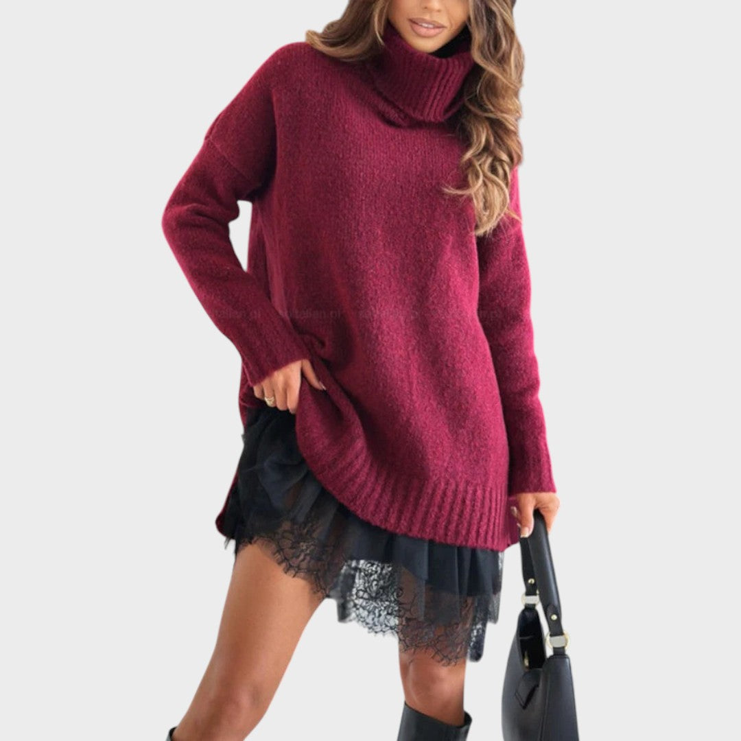 Aurora™ | Conjunto Elegante de Jersey Oversize + Vestido de Encaje