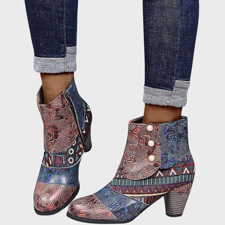 Mina | Botas Cortas con Estampado
