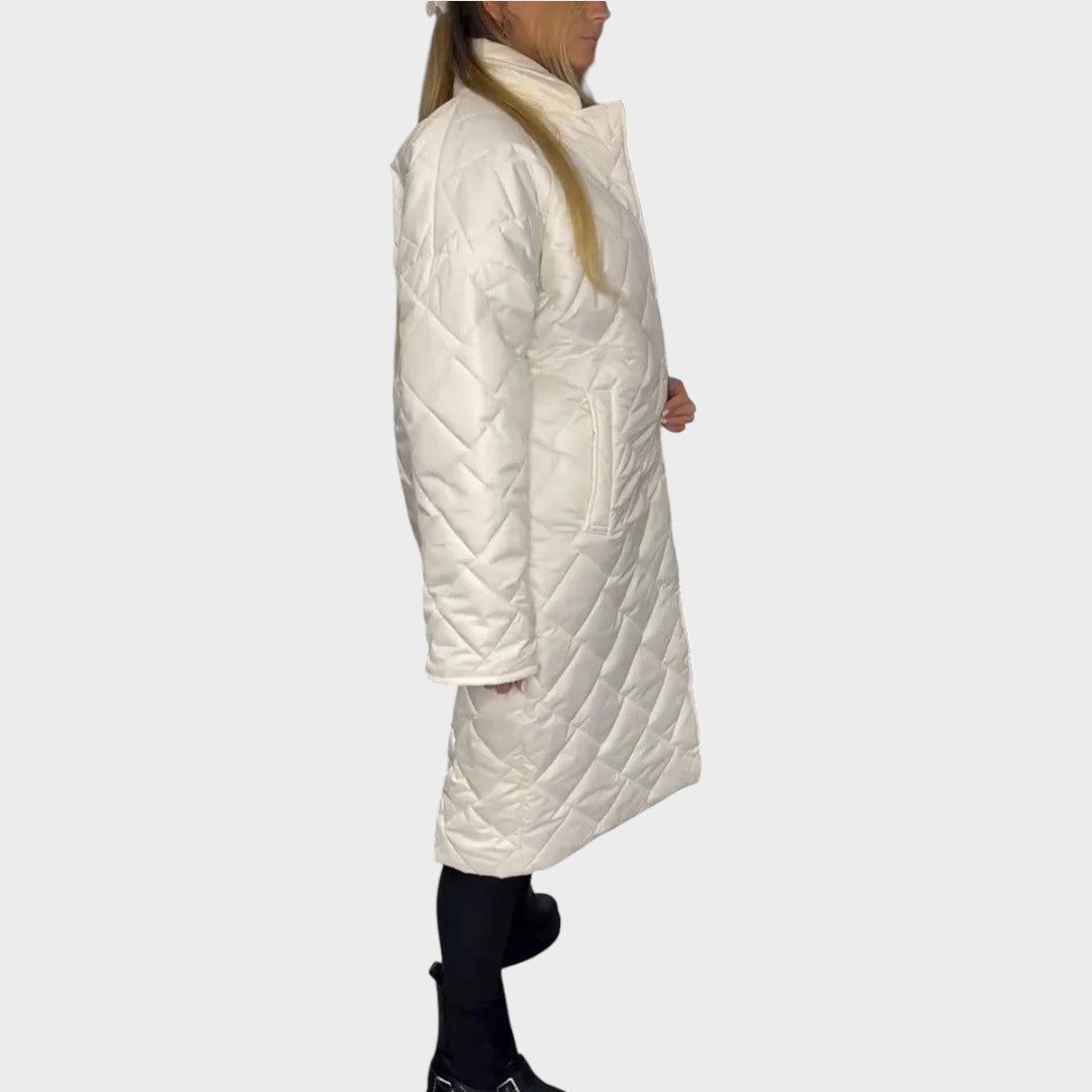 Ofira |  Abrigo Reversible Acolchado Con Forro De Leopardo