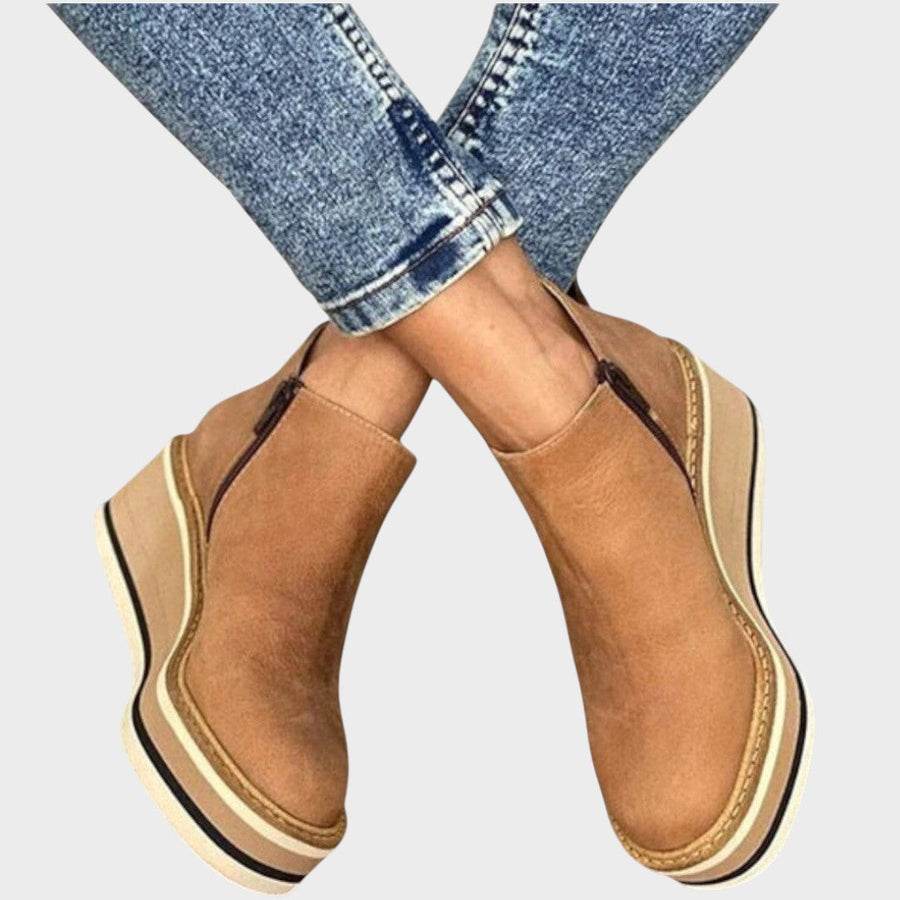 Vina | Botines de Piel con Plataforma