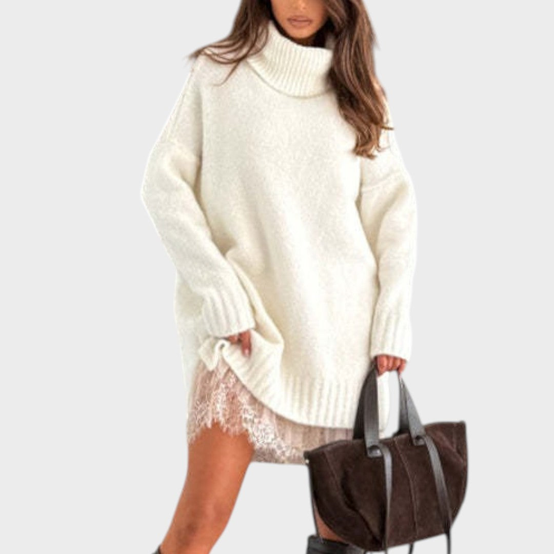 Aurora™ | Conjunto Elegante de Jersey Oversize + Vestido de Encaje