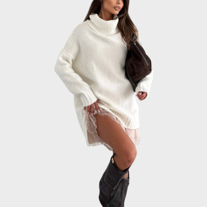 Aurora™ | Conjunto Elegante de Jersey Oversize + Vestido de Encaje
