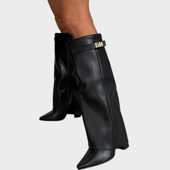Luna |  Botas de Caña Alta de Cuero