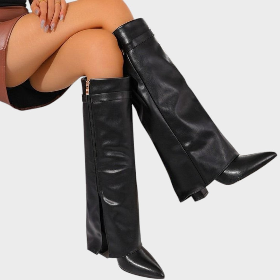Luna |  Botas de Caña Alta de Cuero