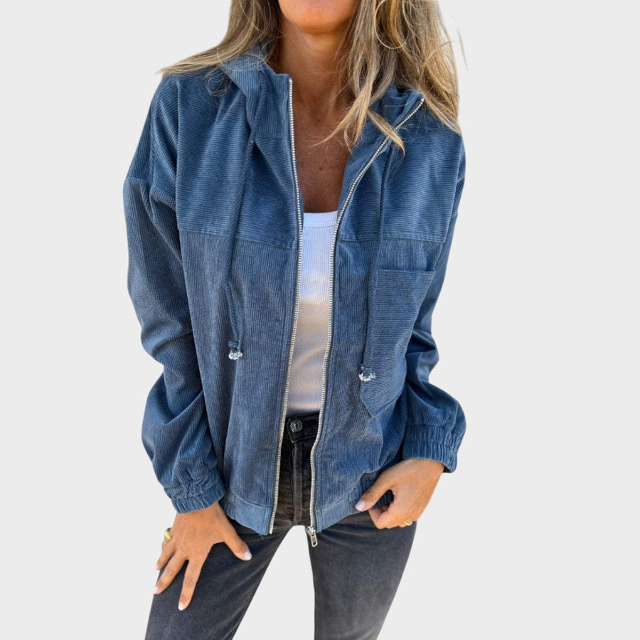 Ella | Chaqueta de Pana con Capucha