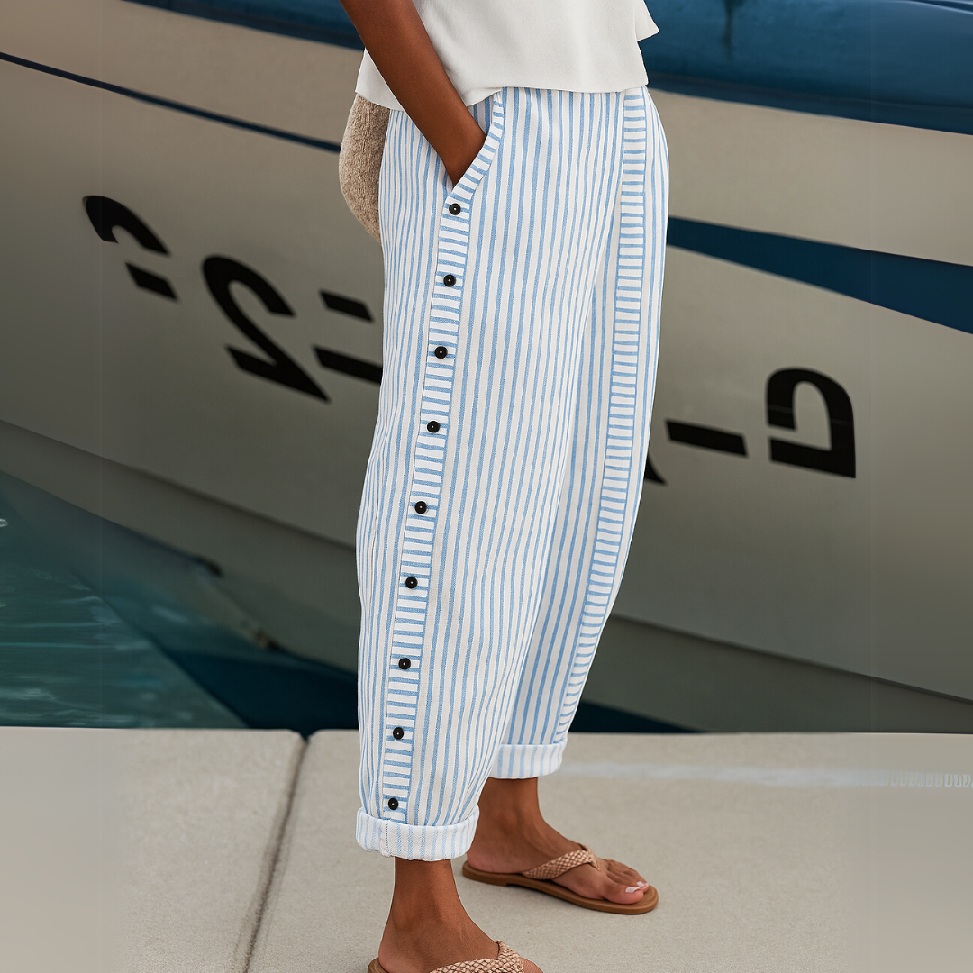 Caitlin™ | Pantalón Elegante de Rayas que Estiliza la Silueta