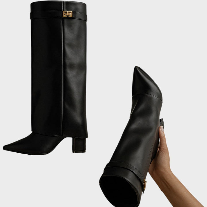 Luna |  Botas de Caña Alta de Cuero