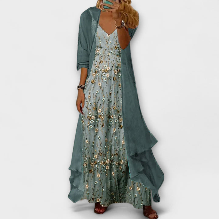 Bryleigh – Conjunto elegante de dos piezas con vestido maxi para mujer