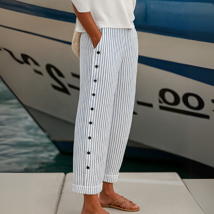 Caitlin™ | Pantalón Elegante de Rayas que Estiliza la Silueta