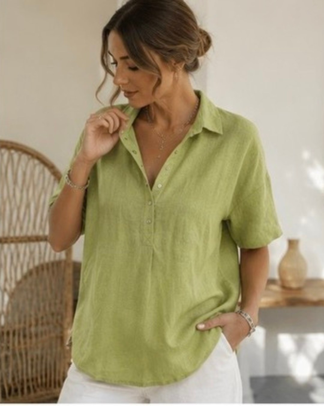 Rachel™ | Blusa Elegante con Cuello