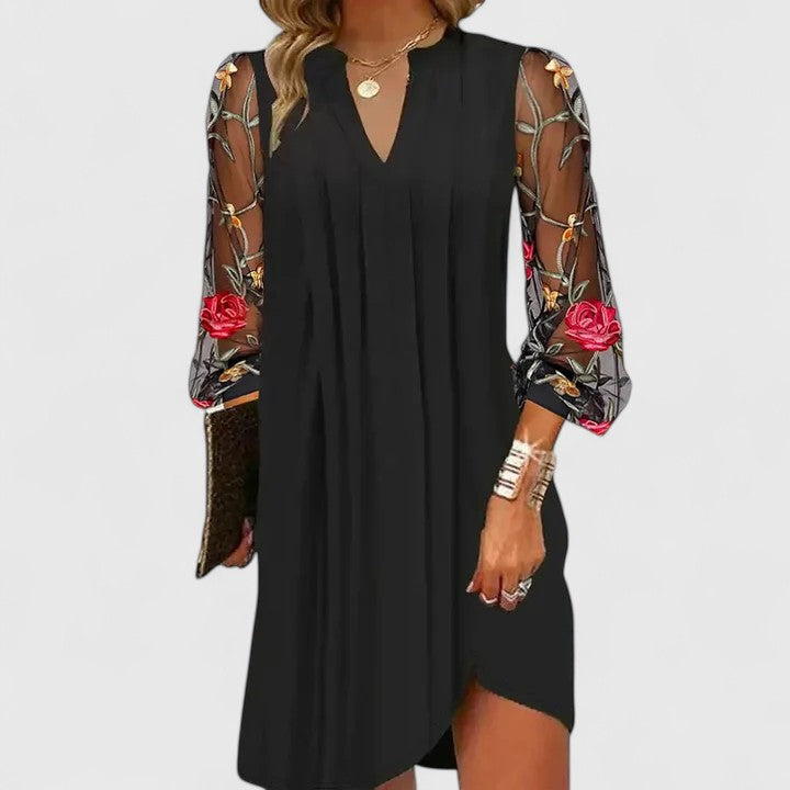 Donna™ | Vestido Mini Elegante con Mangas Transparentes