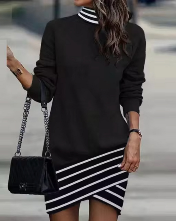 ALMA - Vestido casual con dobladillo asimétrico para mujer