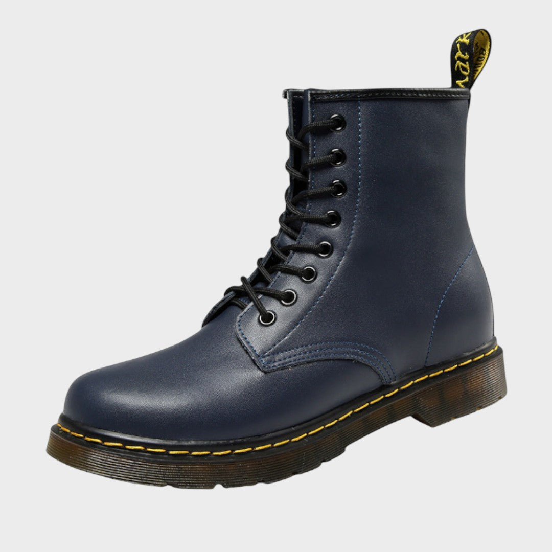 Mariana |  Botas de Piel Estilo Militar con Cordones
