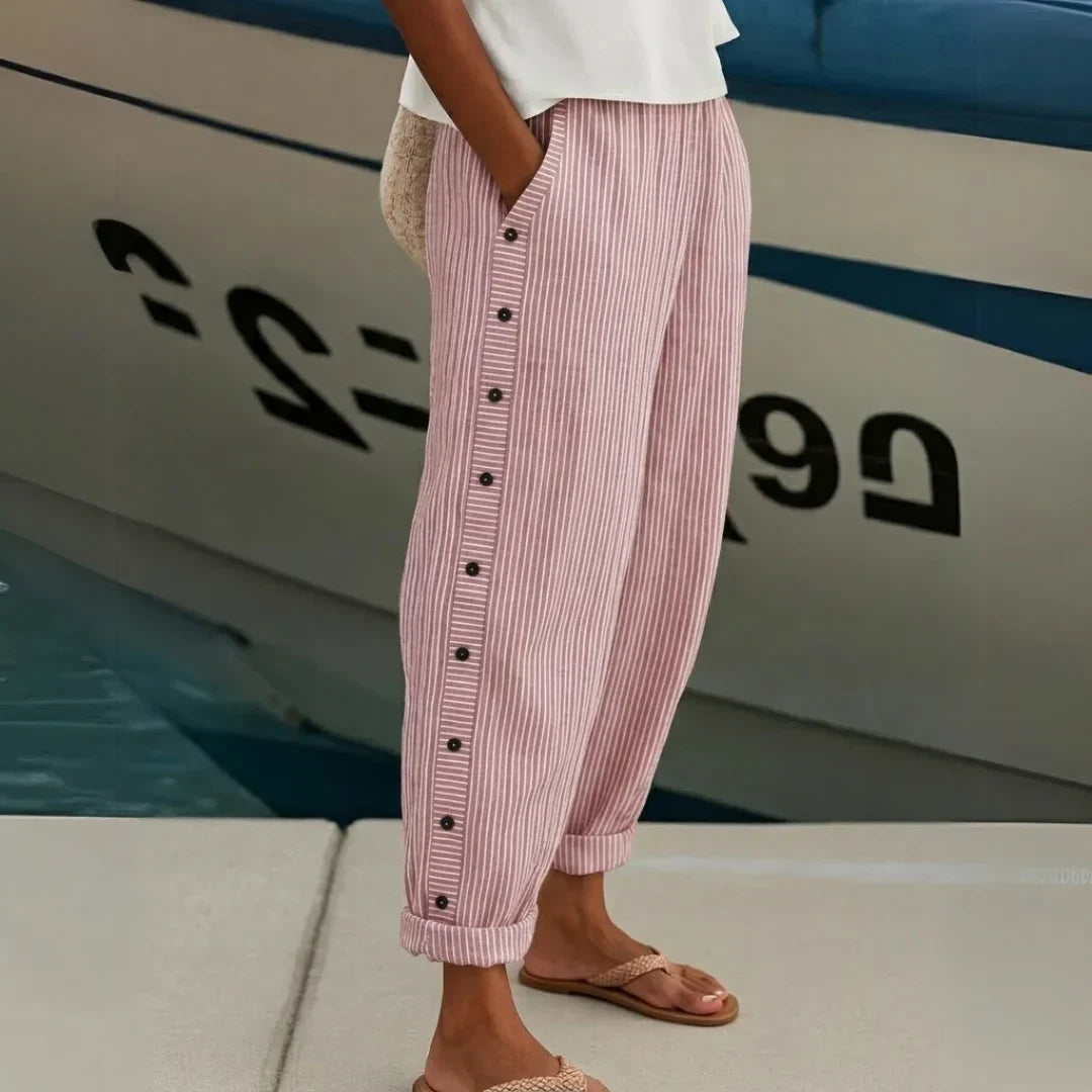 Caitlin™ | Pantalón Elegante de Rayas que Estiliza la Silueta