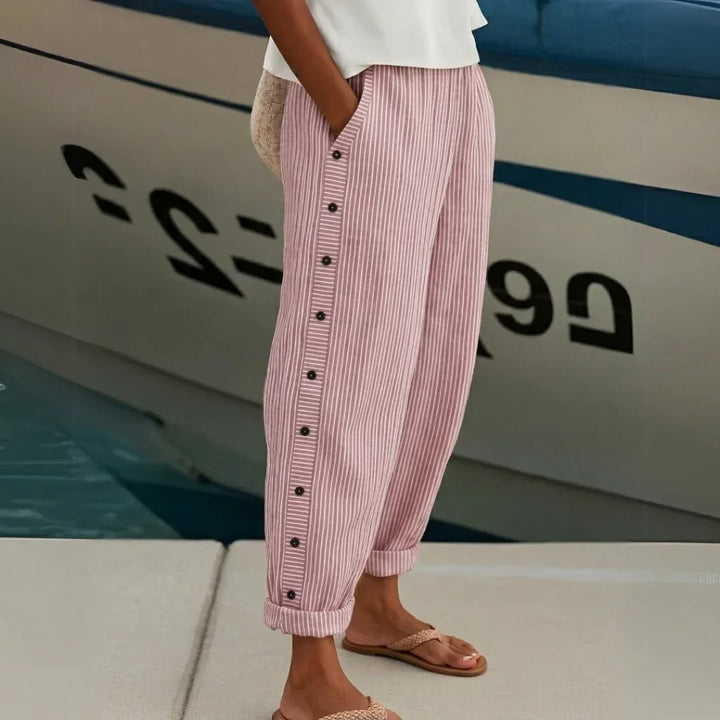 Caitlin™ | Pantalón Elegante de Rayas que Estiliza la Silueta