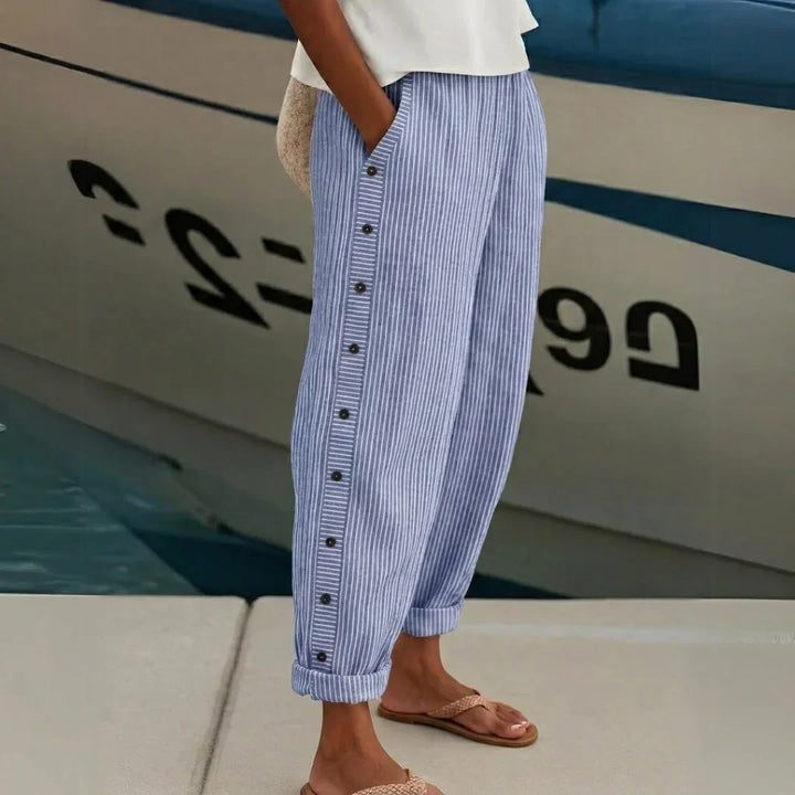Caitlin™ | Pantalón Elegante de Rayas que Estiliza la Silueta