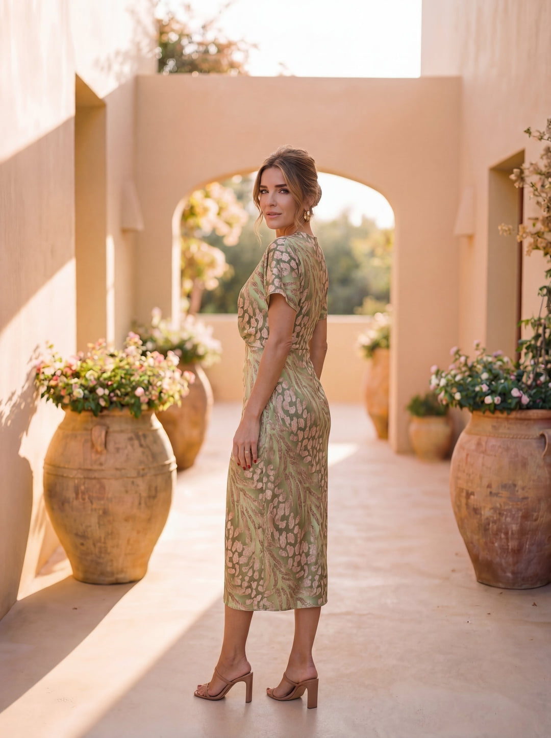 Calandra™ | Vestido Midi Elegante con Efecto Moldeador