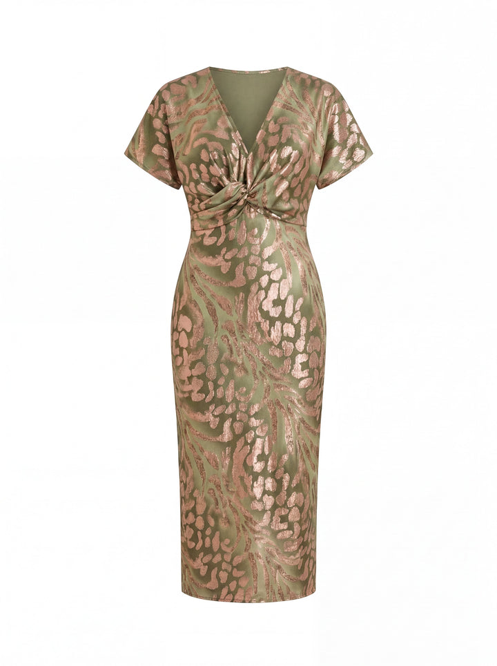 Calandra™ | Vestido Midi Elegante con Efecto Moldeador