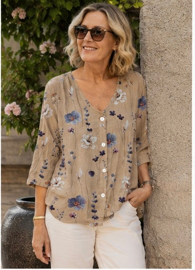 ALISA™ | Blusa Floral Elegante que Estiliza