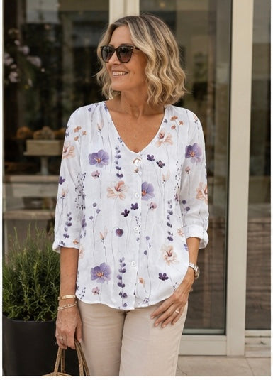 ALISA™ | Blusa Floral Elegante que Estiliza