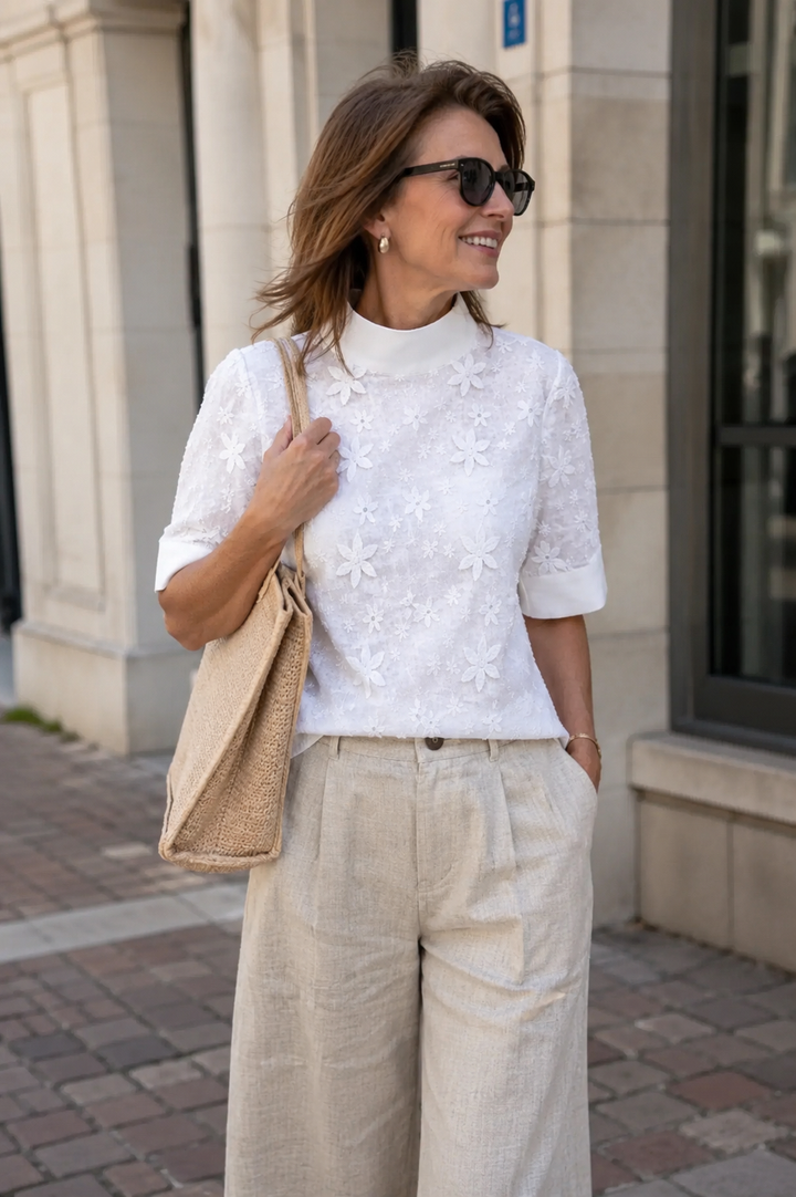 Isabella™ | Blusa Premium de Cuello Alto