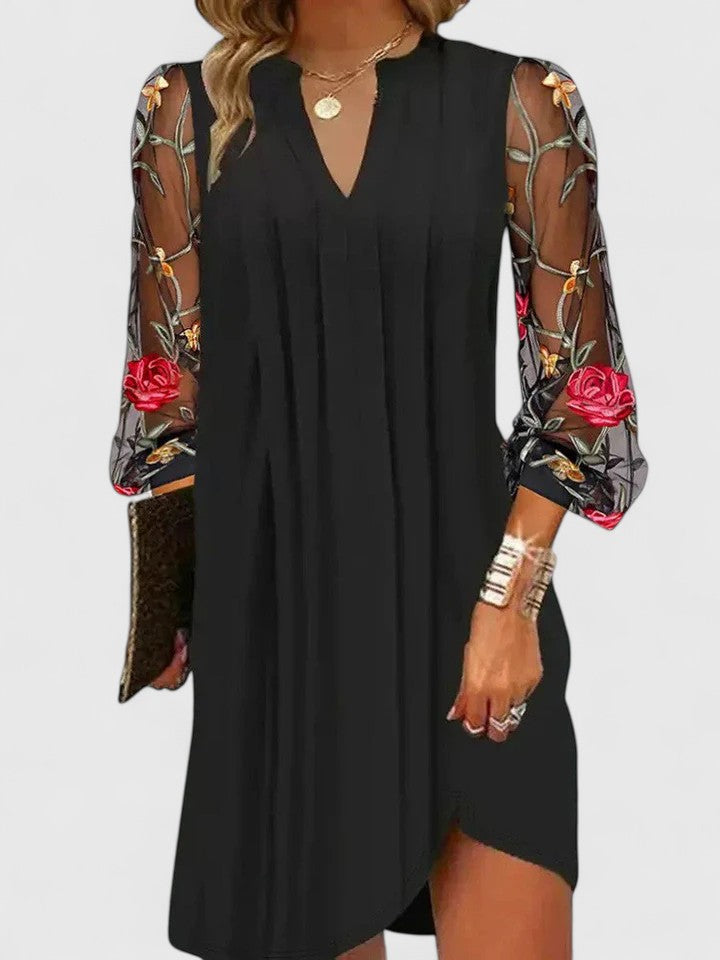 Donna™ | Vestido Mini Elegante con Mangas Transparentes