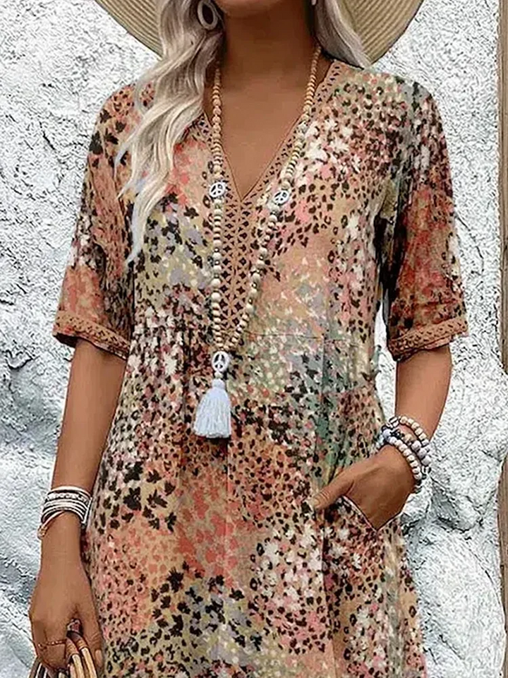 Laluna® | Vestido floral elegante con ajuste favorecedor