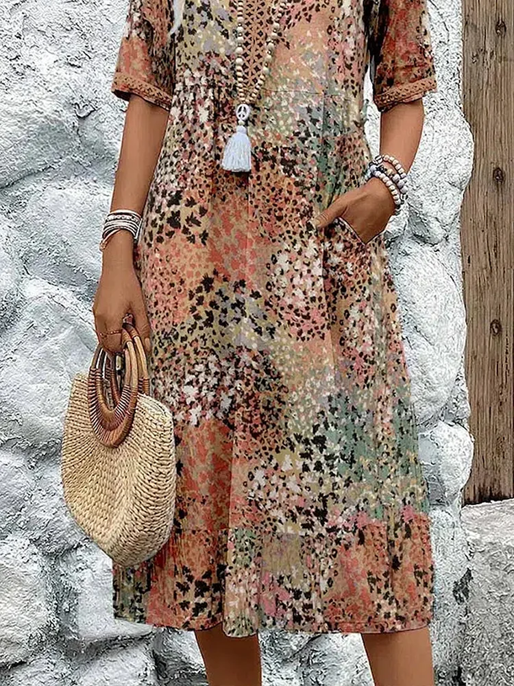 Laluna® | Vestido floral elegante con ajuste favorecedor