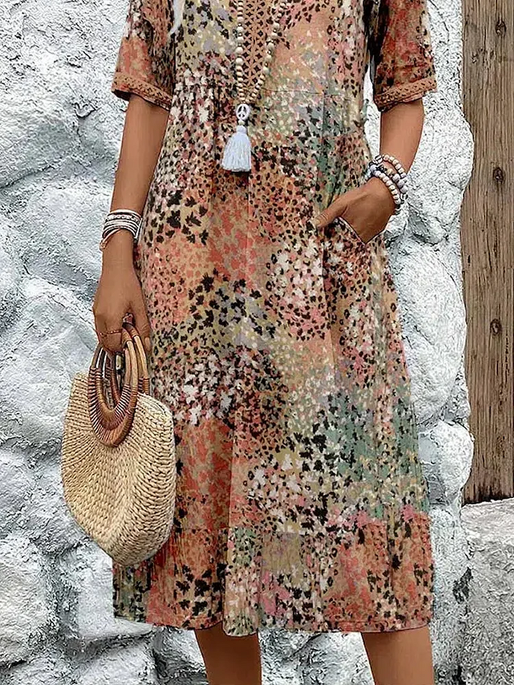 Laluna® | Vestido floral elegante con ajuste favorecedor