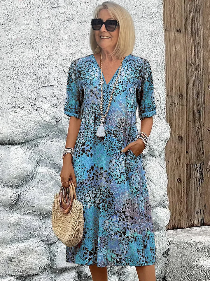 Laluna® | Vestido floral elegante con ajuste favorecedor