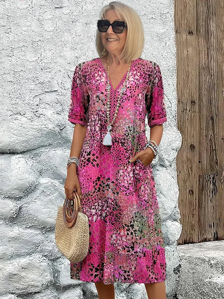 Laluna® | Vestido floral elegante con ajuste favorecedor