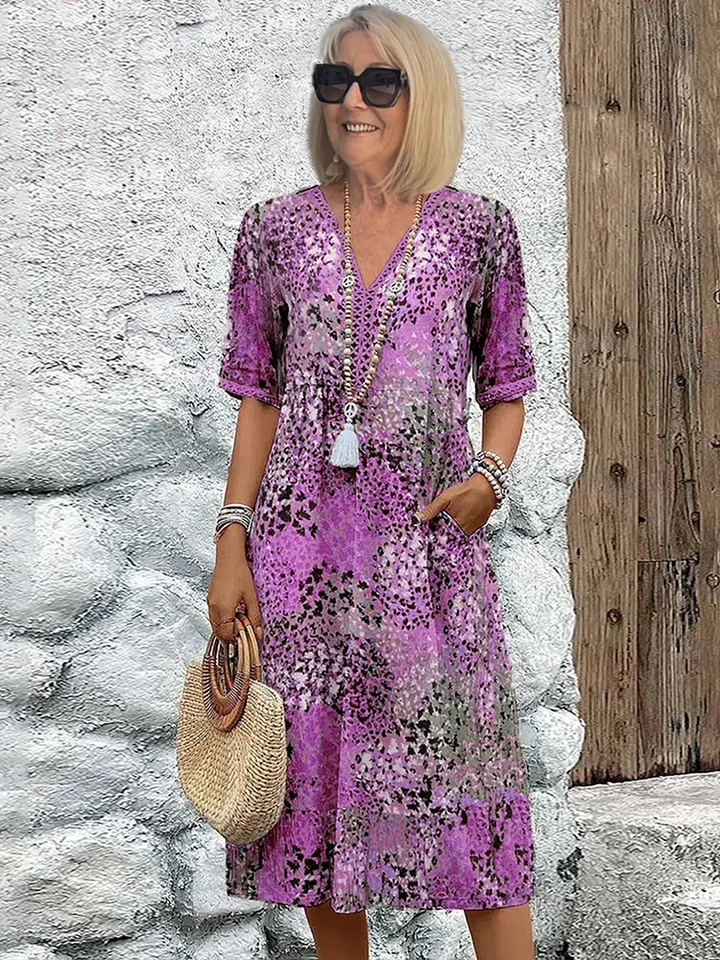 Laluna® | Vestido floral elegante con ajuste favorecedor