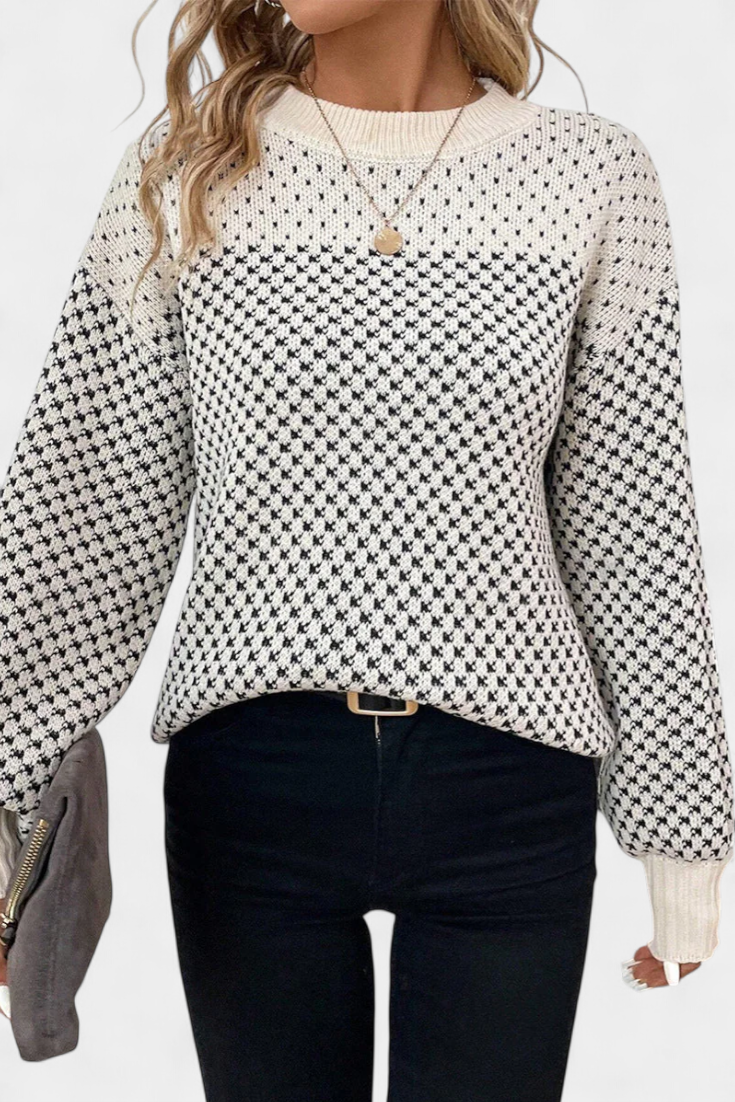 Alvea™ Rachael Jersey de Cuello Redondo en Bloques de Color