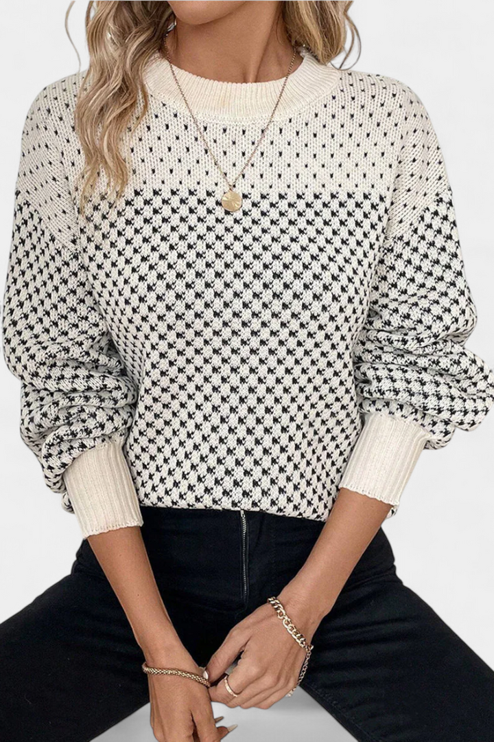 Alvea™ Rachael Jersey de Cuello Redondo en Bloques de Color