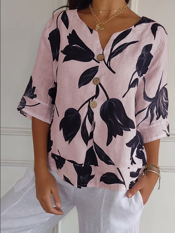 Zahara - Camisa casual estampada