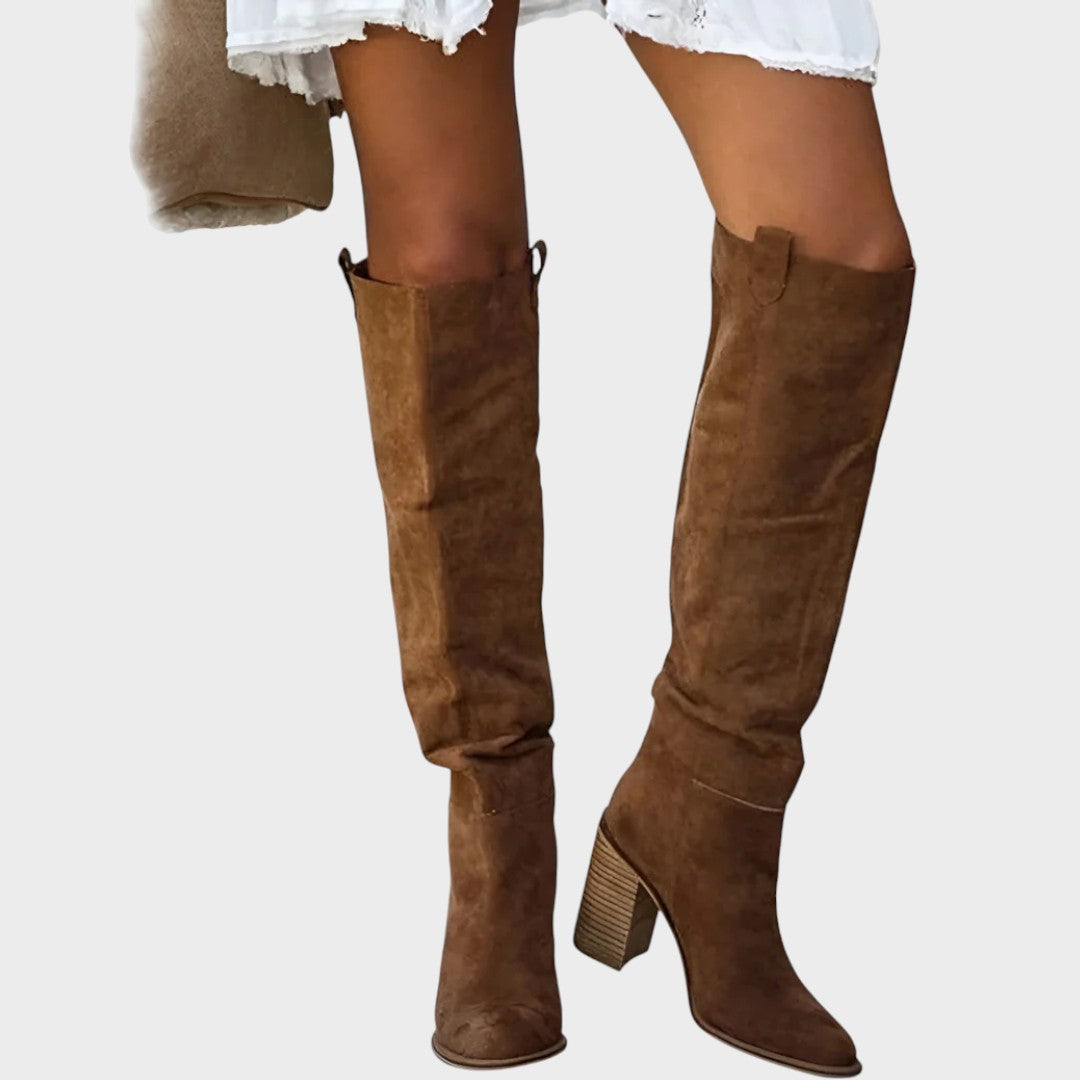 Diane | Botas de Caña Altas de Ante