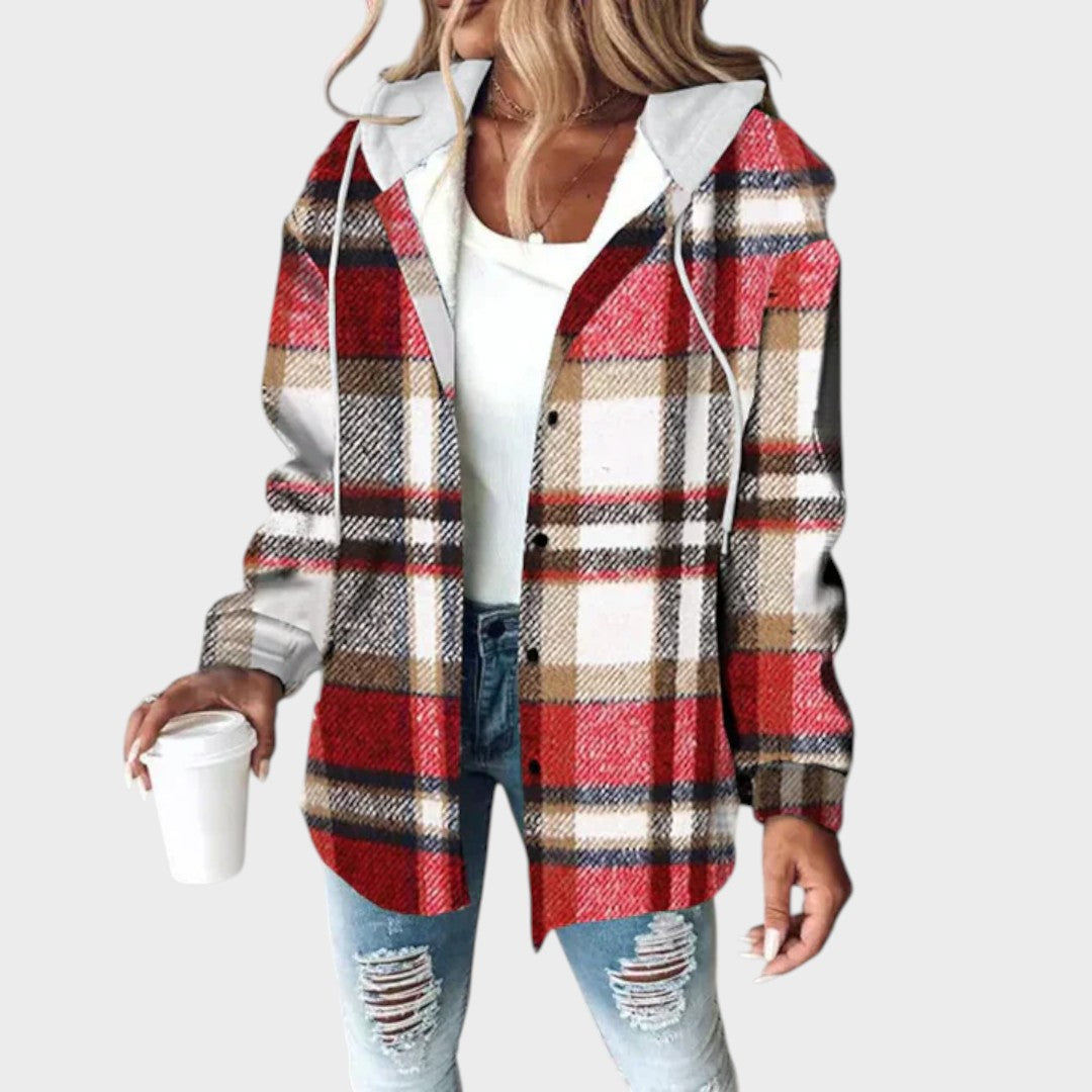 Rosana | Chaqueta Estilo Camisa Con Capucha