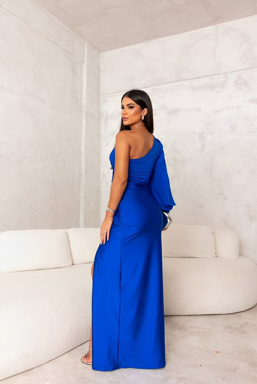 Vestido elegante de manga larga con diseño floral – FLORENCIA